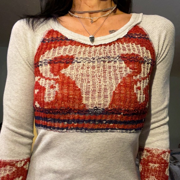 Free People long sleeve sweater size XSMALL - Picture 2 of 9